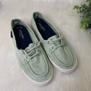 Sperry Top Siders Greenish-Blue- Lace Shoes